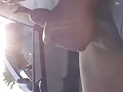 Briller granny enorme cum flash!